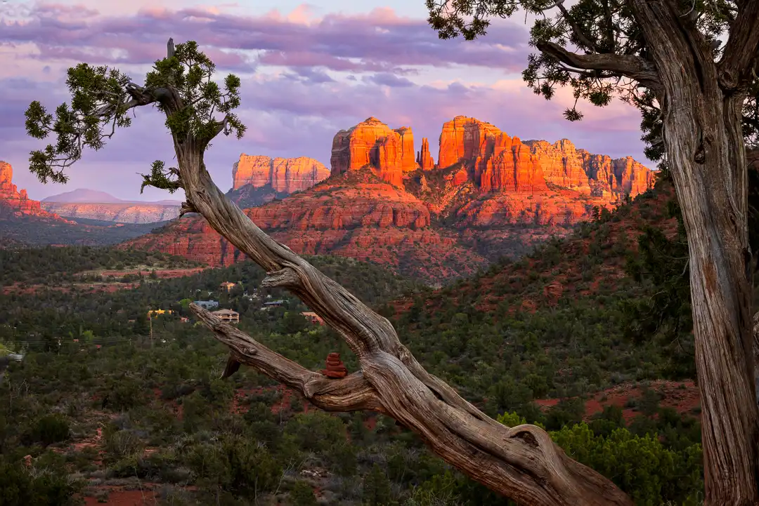 Landscape of Cathedral Rock in Arizona